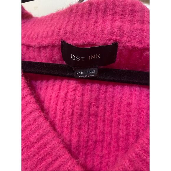 Lost Ink x ASOS Hot Pink Sweater Size XS - Picture 4 of 7